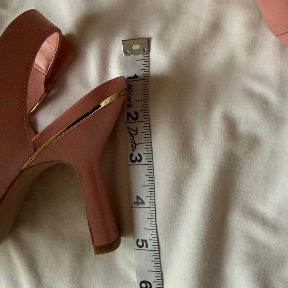 Michael Kors Rose Pink Leather Cross-Strap Slingback Heels
